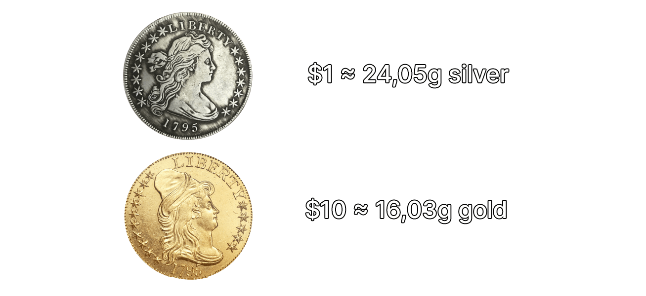 silver and gold coins